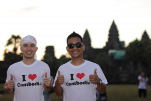 behind us is the Angkor Wat